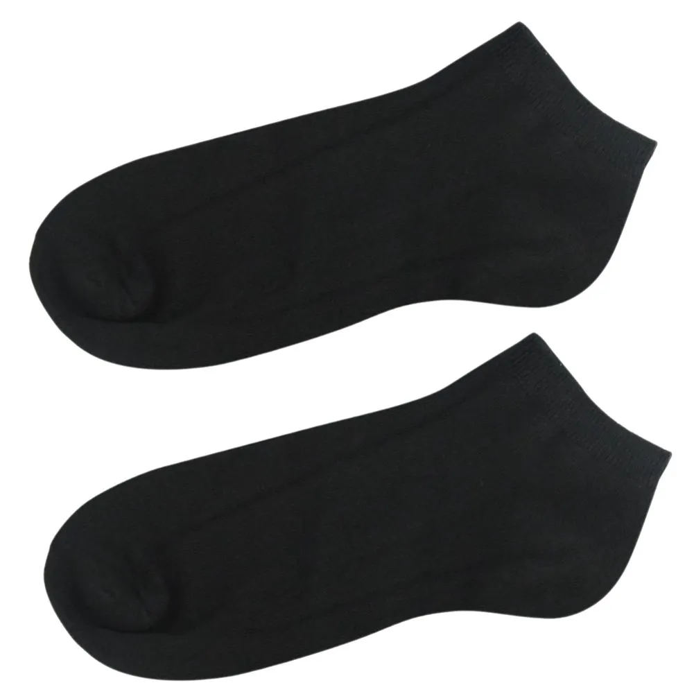 Pack of 12 Unisex Black Stretch Ankle Socks