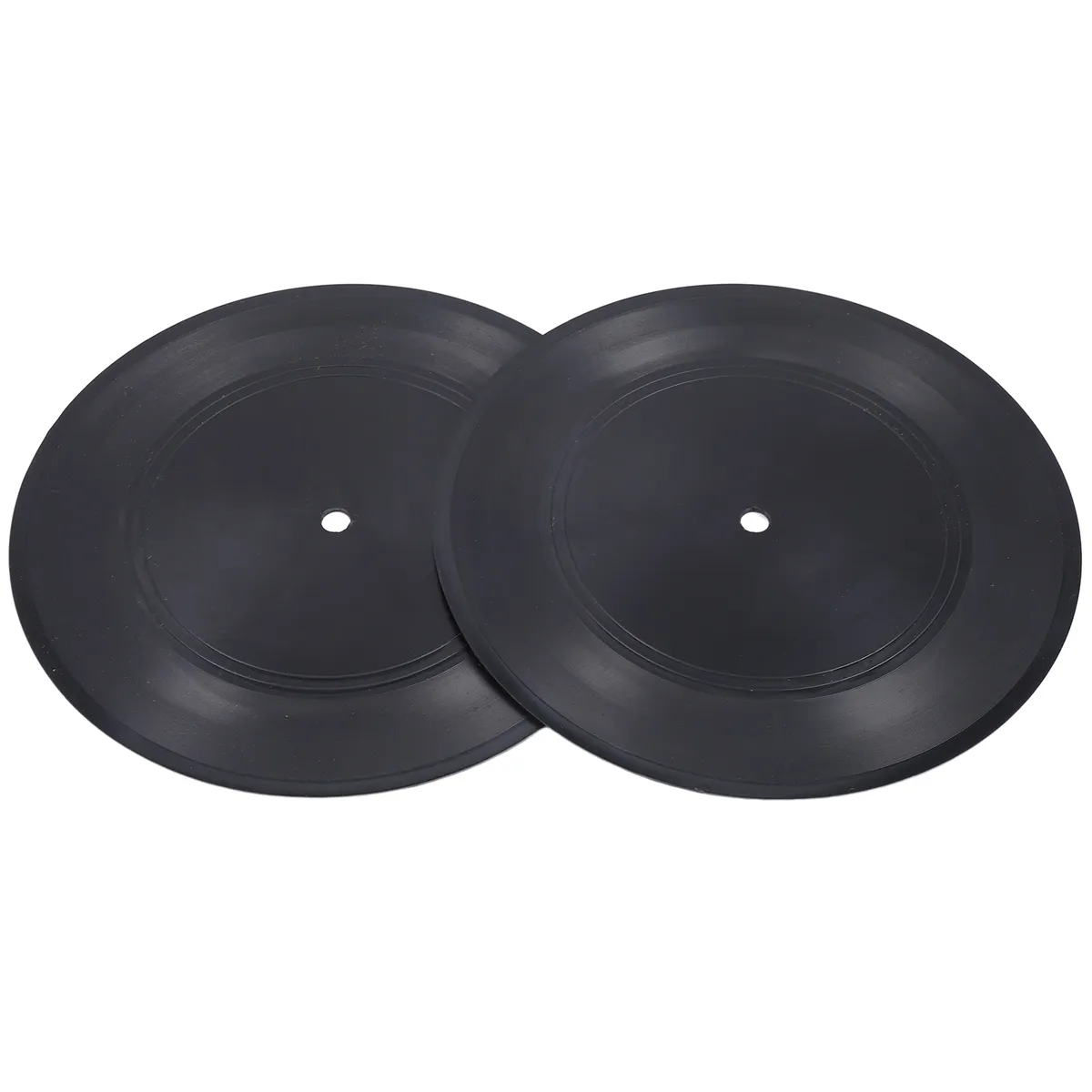 Blank Vinyl Records 7 Inch CD for Room Decor Wall Black Fake (12 Pieces)