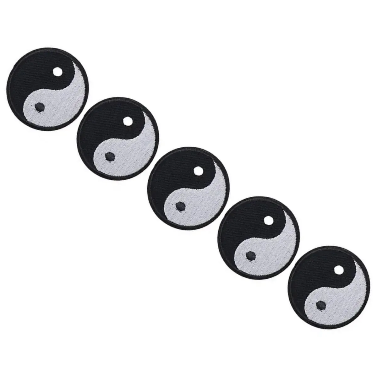5 Pieces Ying Yang Iron on Patches