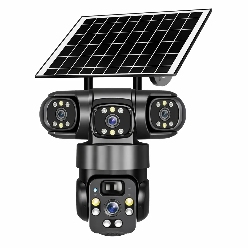 Wi-Fi Solar PTZ Camera - Triple Lens, Outdoor