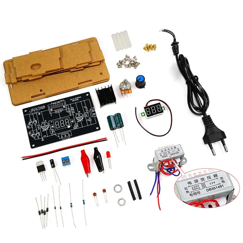 Lm317 Adjustable Regulated Power Supply Diy Kit Lm317 Ac 220V Eu Plug