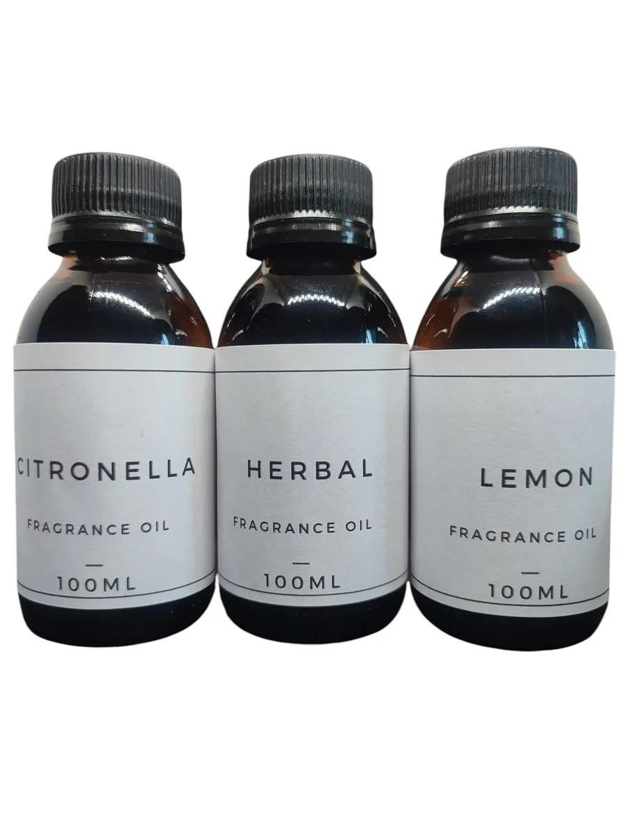 Fragrance Oil Set : Citronella,Herbal,Lemon