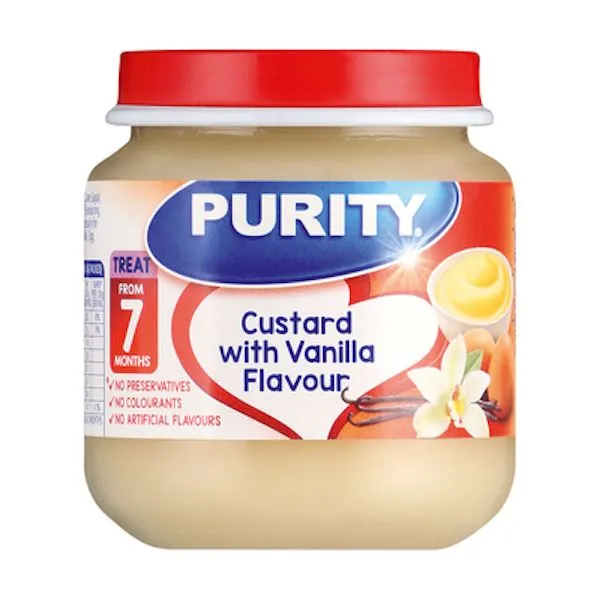 Purity Second Foods - Vanilla Custard 6x125ml Pack