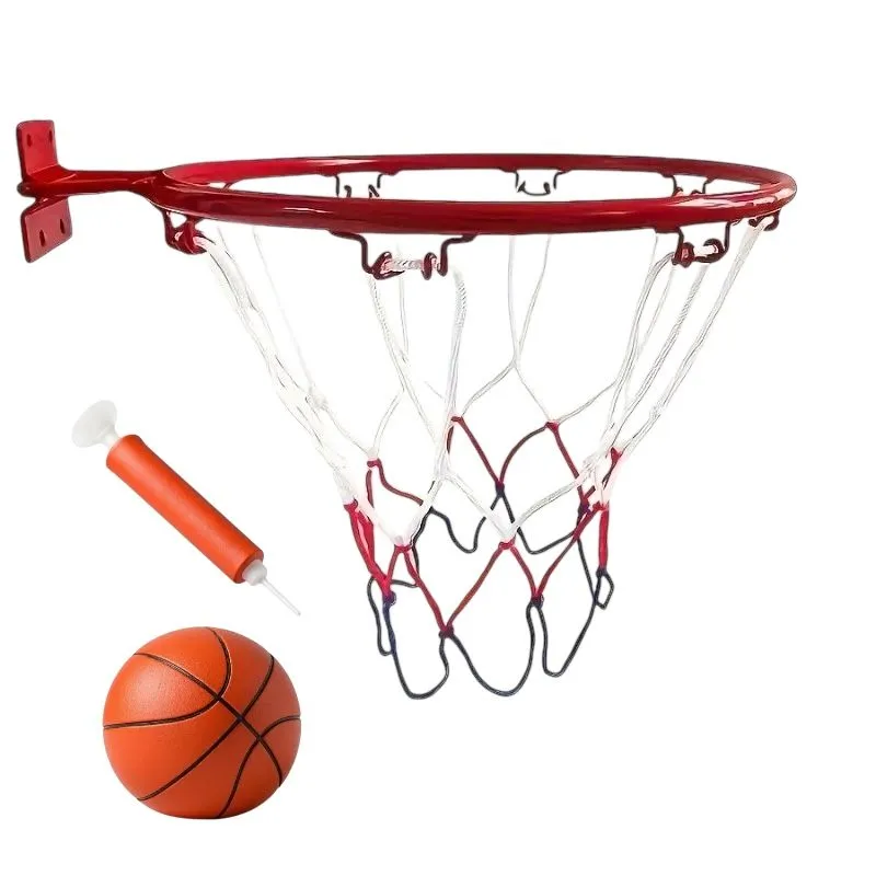 Premium Mini Basketball Hoop Set - 25cm Metal Rim for Indoor & Outdoor Play