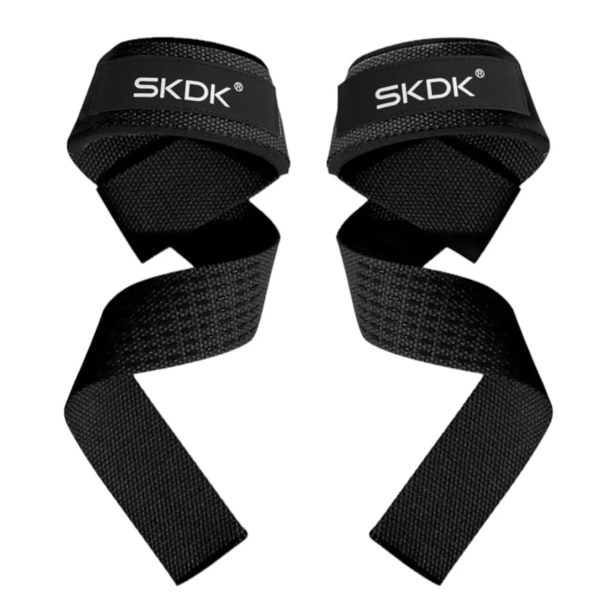 SKDK - Lifting Wrist Straps for Weightlifting and Strength Training - Black - Black