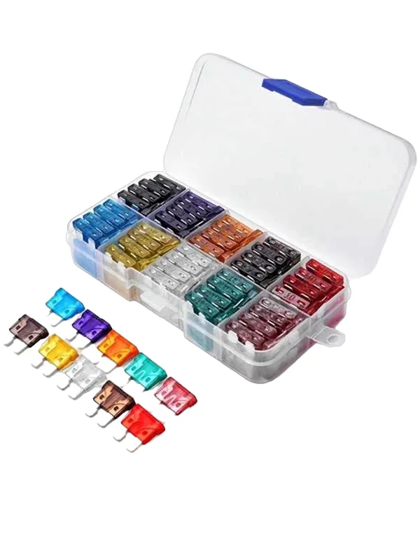 100 Pieces Car Fuse Assortment Kit Set - 2A 3A 5A 7.5A 10A 15A 20A 25A 30A 35A