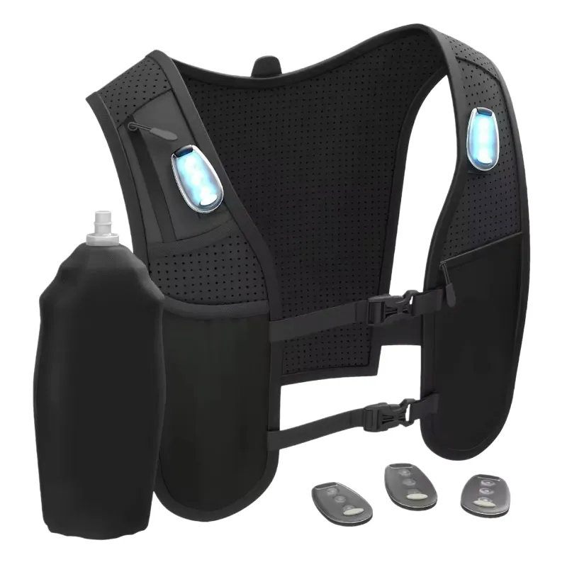 LED Running Vest with 500ml Water Bottle