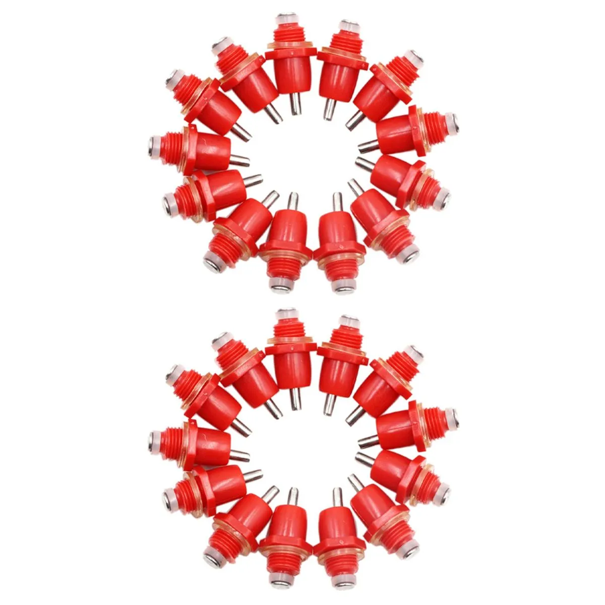 50Pcs Poultry Chicken Nipple Drinker Spring Type With Automatic Water