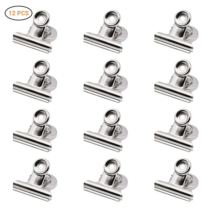 12 Pieces Stainless Steel Strong Magnetic Clips Small 31mm