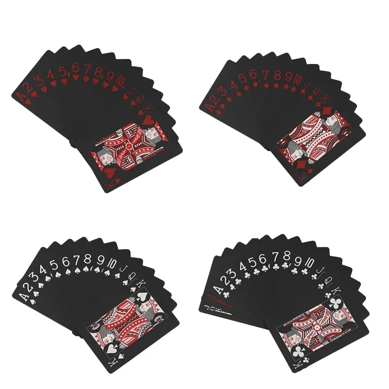 Waterproof Poker Playing Cards - Red And Silver
