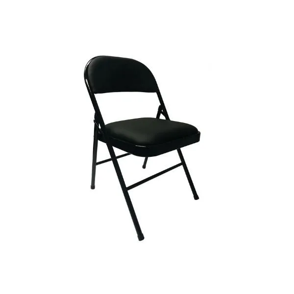 Foldable Padded Black Chair - Pack of 6