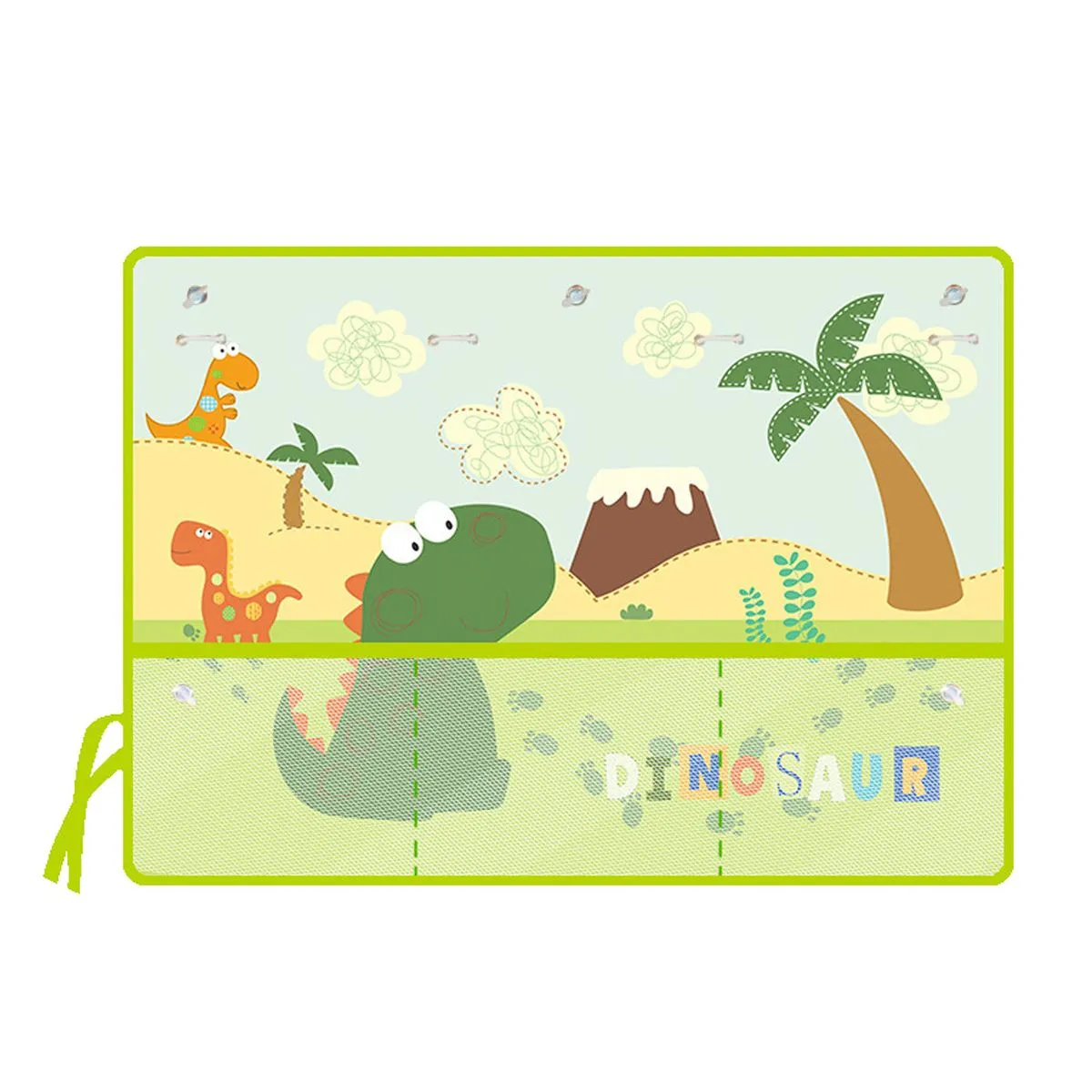 Dinosaur Sun Curtain - Mesh Bag & Suction Cups