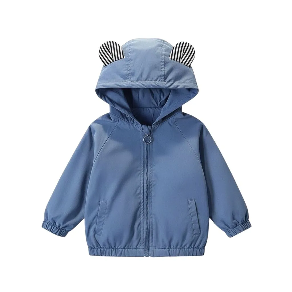 Blue Critter Hooded Jacket for Boys