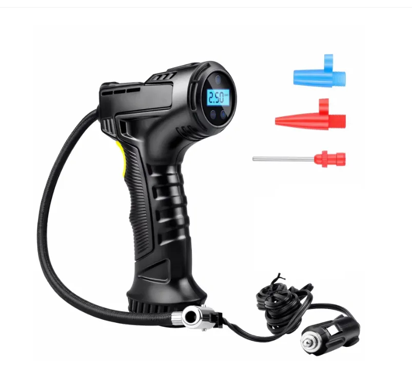 Electric Vehicle Air Pump, 150 PSI Compressor, Digital LCD Display