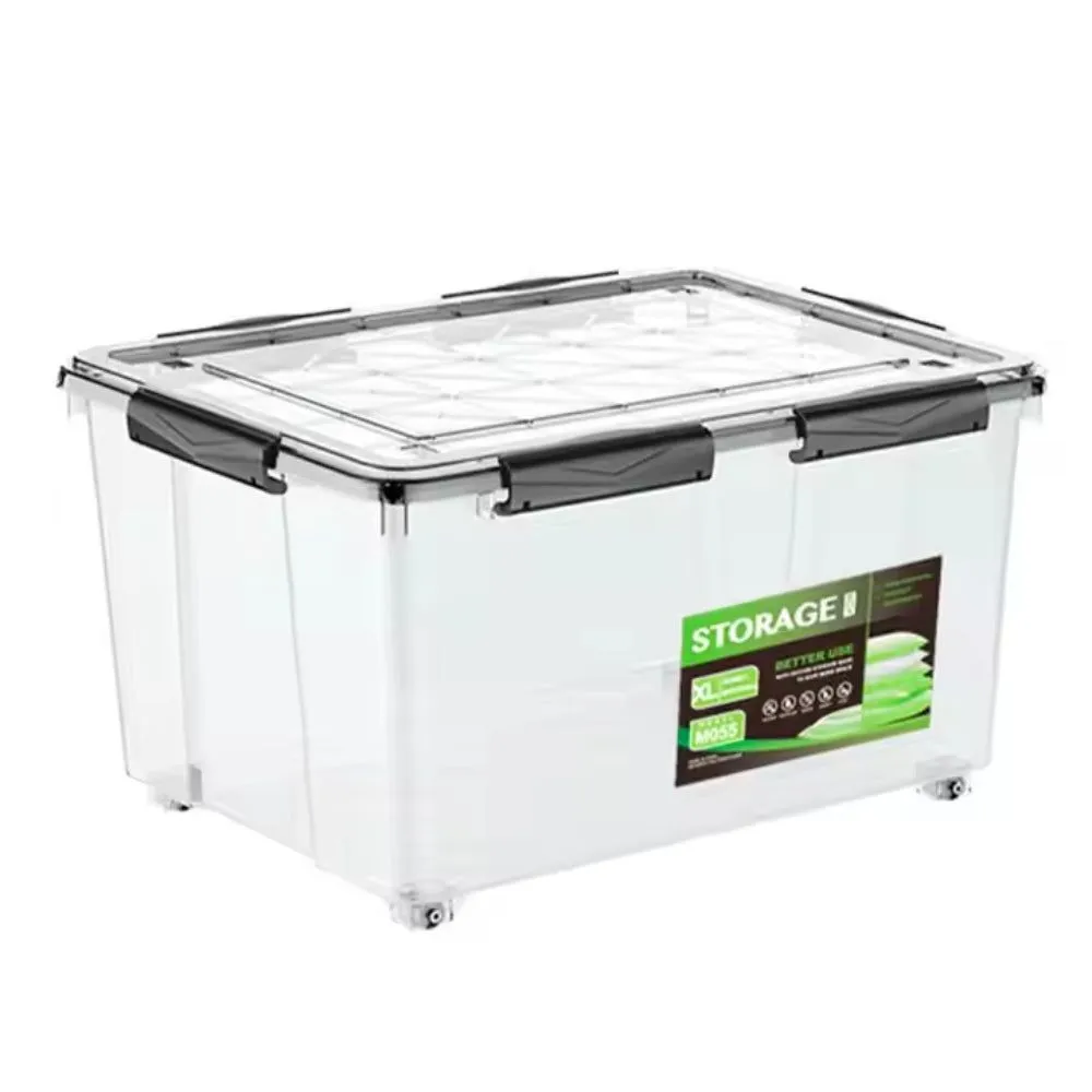 Dustproof Storage Box Clear Storage Organizer Bin 56cm - Transparent