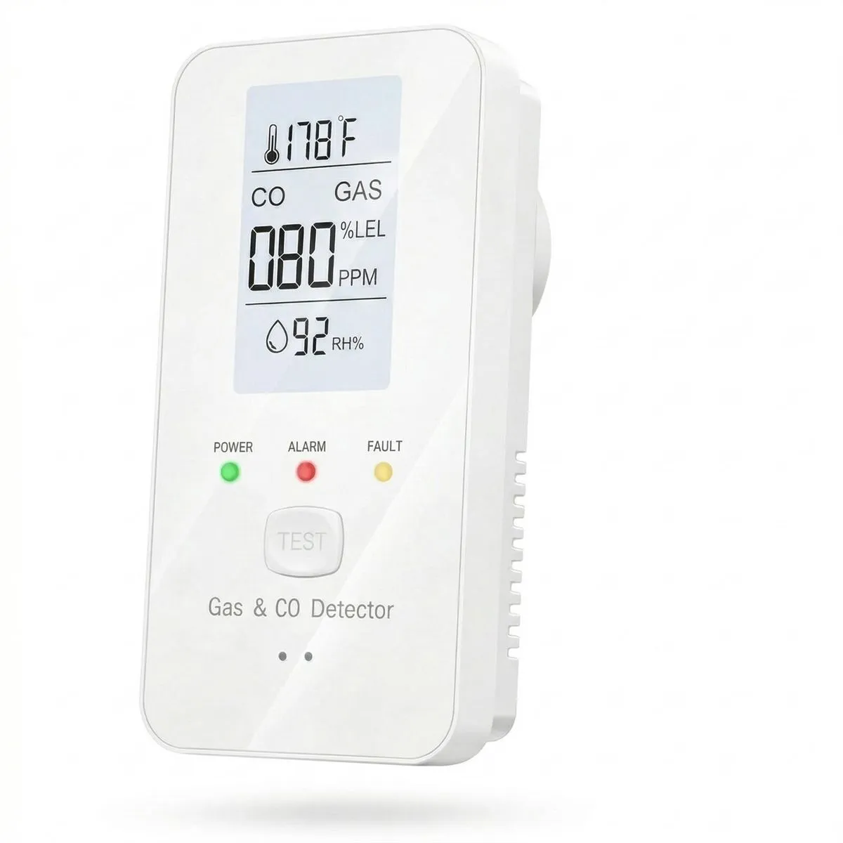 4-in-1 Portable Multi-Detector with HD LCD Screen for Home & RV - White