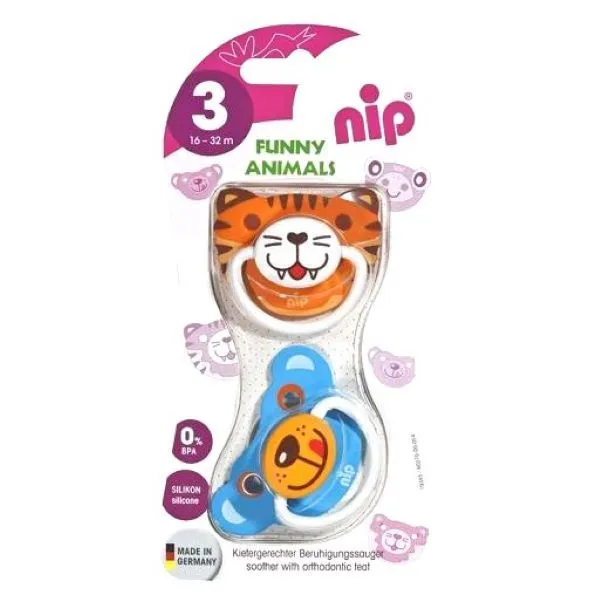 NIP Funny Animals Soother Silicone