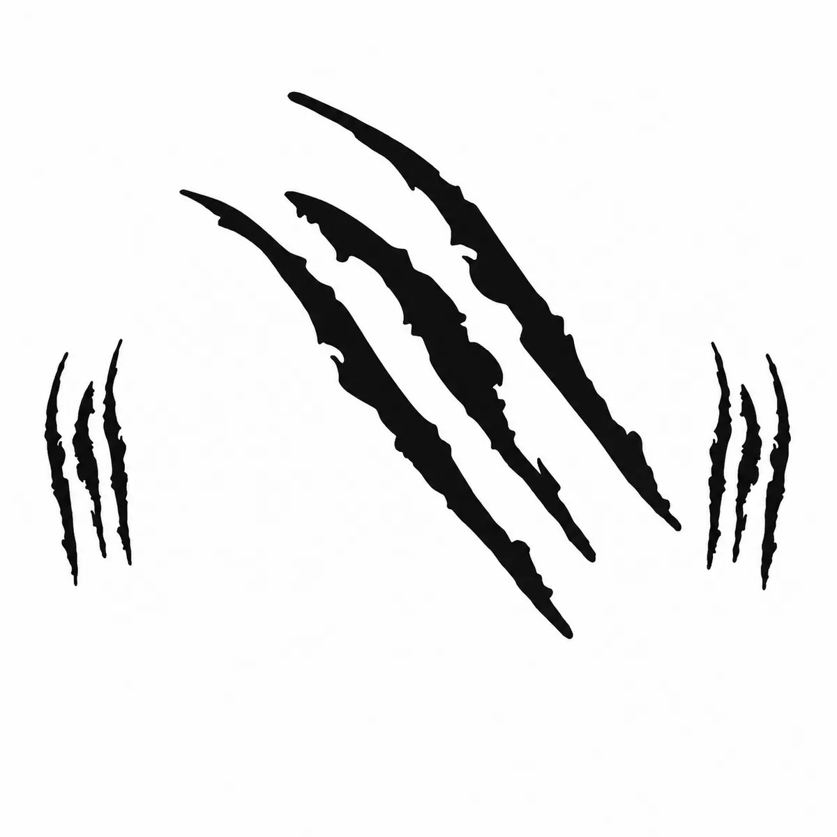3 Piece Scratch Style Car Sticker PET Waterproof Self Adhesive Decal Set