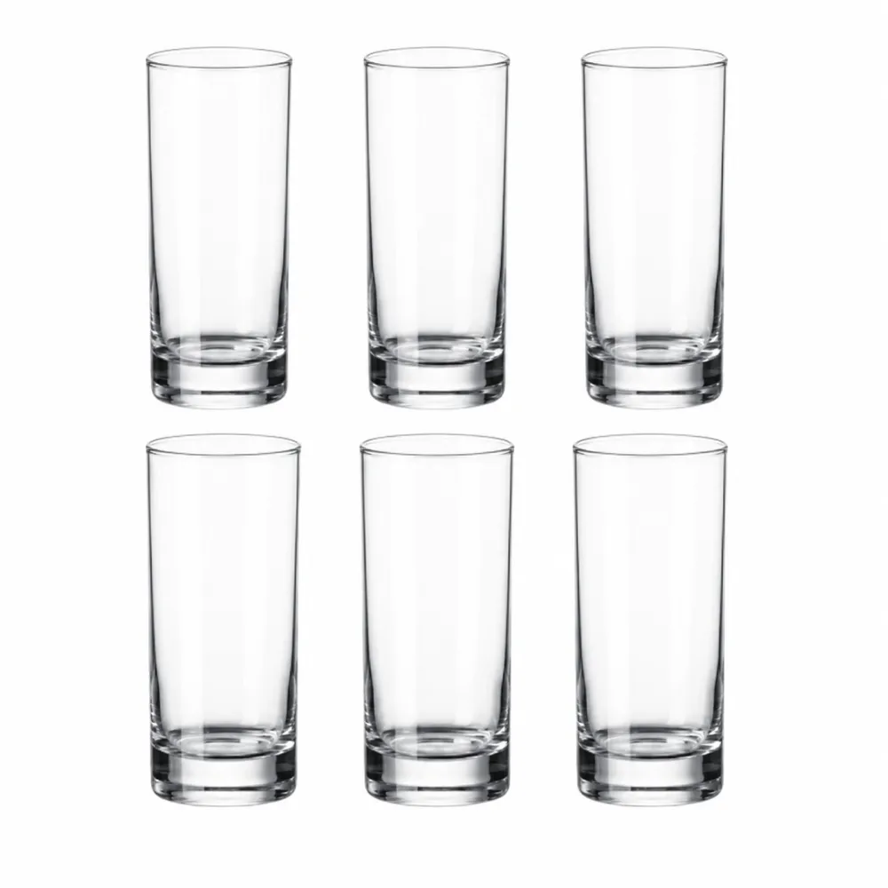 6 Pack Versatile Water Glass Set - Transparent