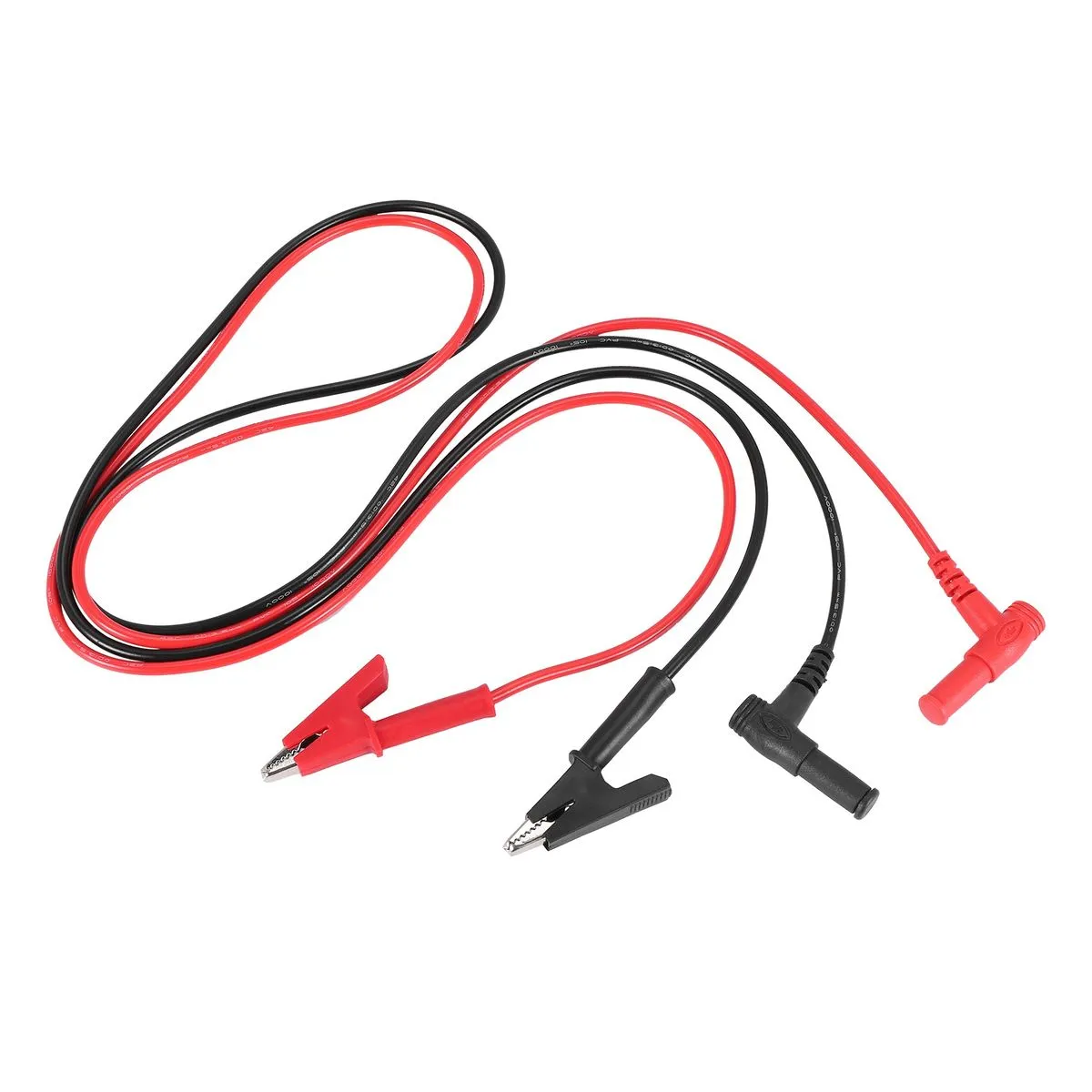 Pair Banana Plug to Alligator Clip Lab Cable 1M Long