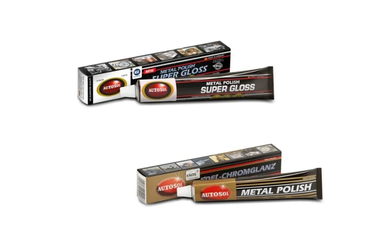 Autosol Metal Polish Rust Remover75ml & Super Gloss High Gloss 75ml Combo