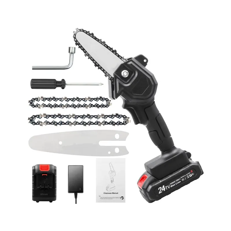 Mini Chainsaw Cordless 4-Inch 24V Power Chain Saw SC-4001