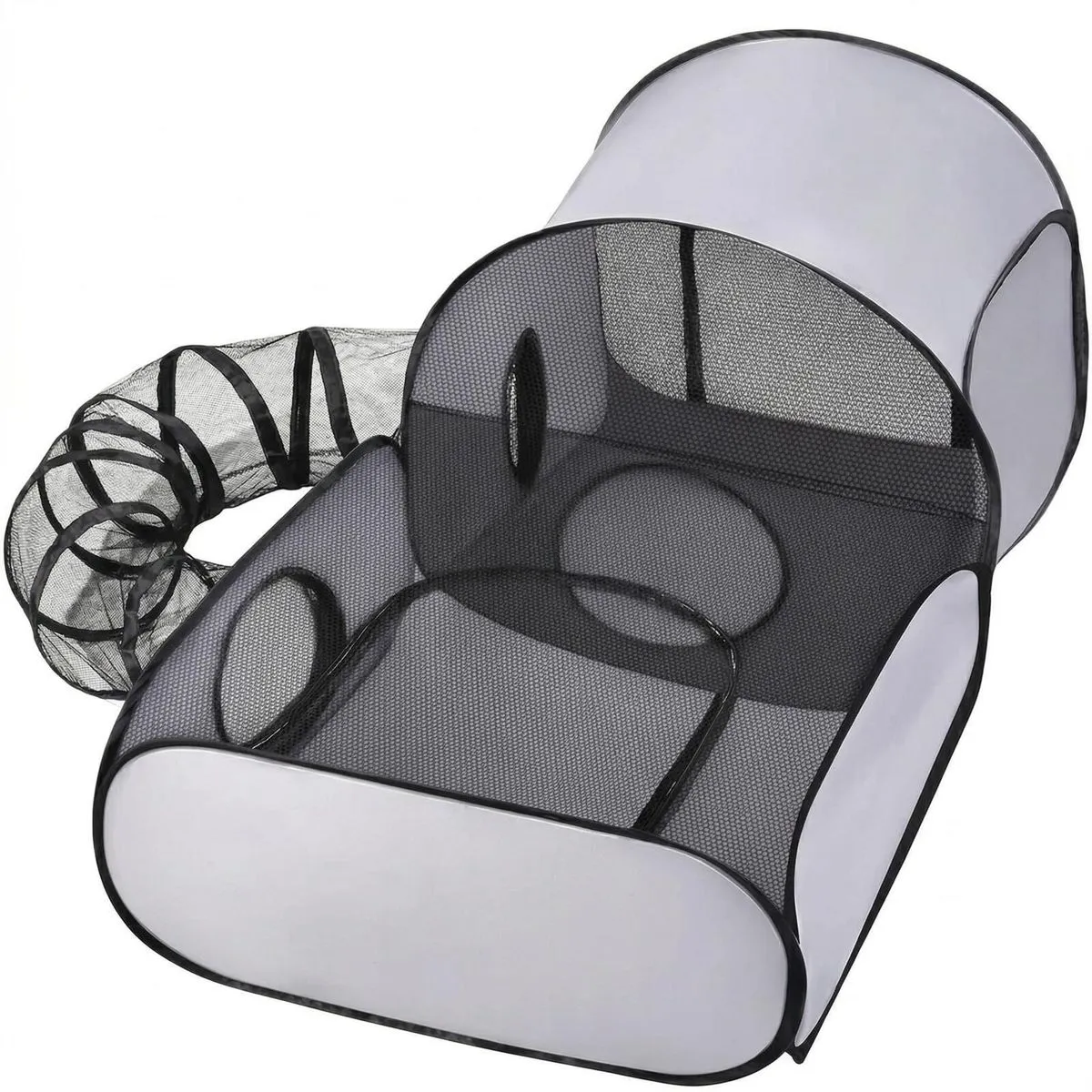 2-in-1 Portable Outdoor Cat Tent and Tunnel Playpen