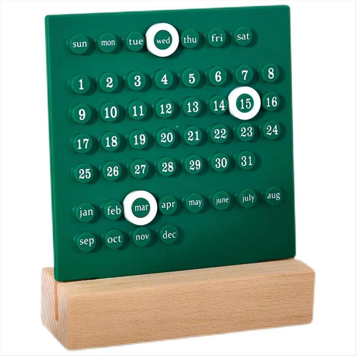 Wooden Desk Calendar Retro Home Gifts,Month Date Display
