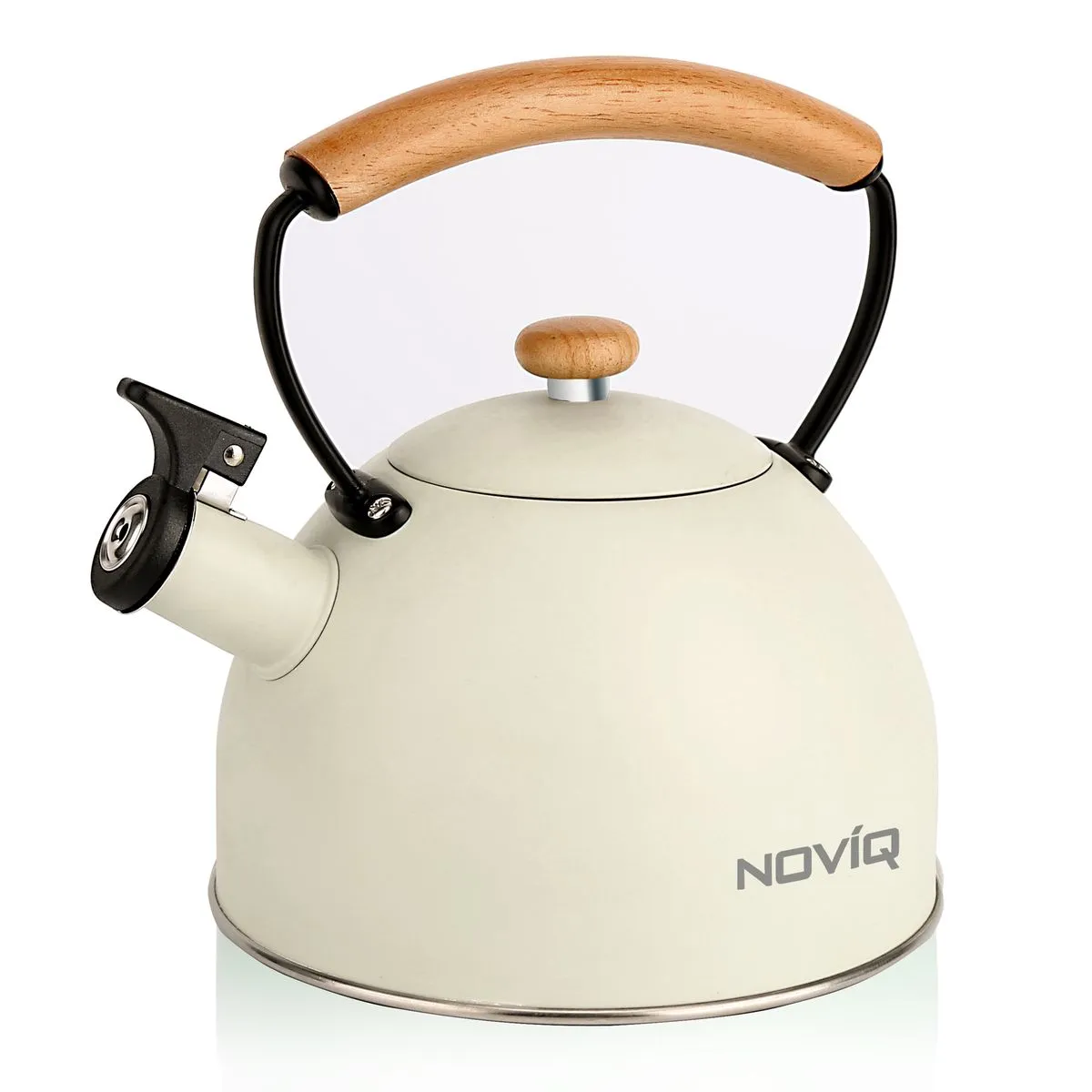 NOVIQ Cream Stainless steel Enamel Stovetop Kettles
