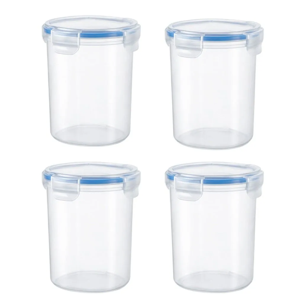 4 Pack - 800ml Airtight Food Storage Container - Transparent