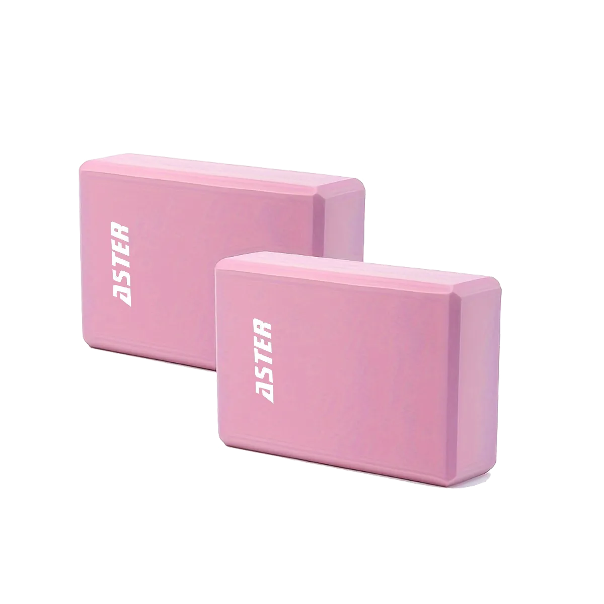 Aster High-Density Non-Slip Foam Yoga Blocks - Set of 2 - Pink