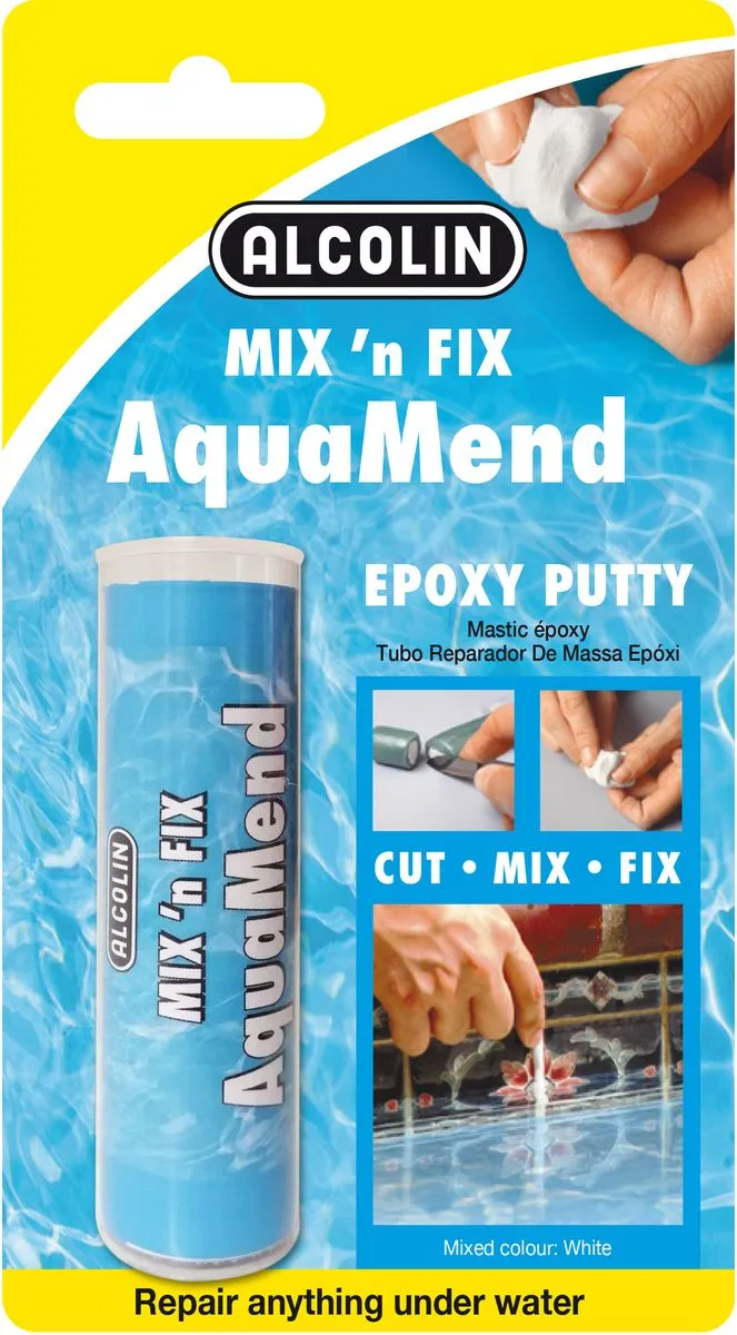 Alcolin Mix 'n Fix Aquamend Epoxy Putty Stick - 57g