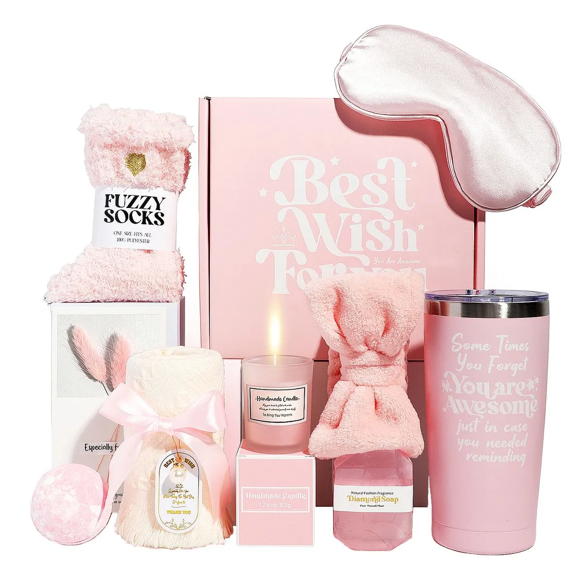 Relaxation Spa Gift Set - 9 Pieces Self Care Package for Women