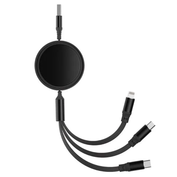 66W 3-in-1 Charging Cable - Black