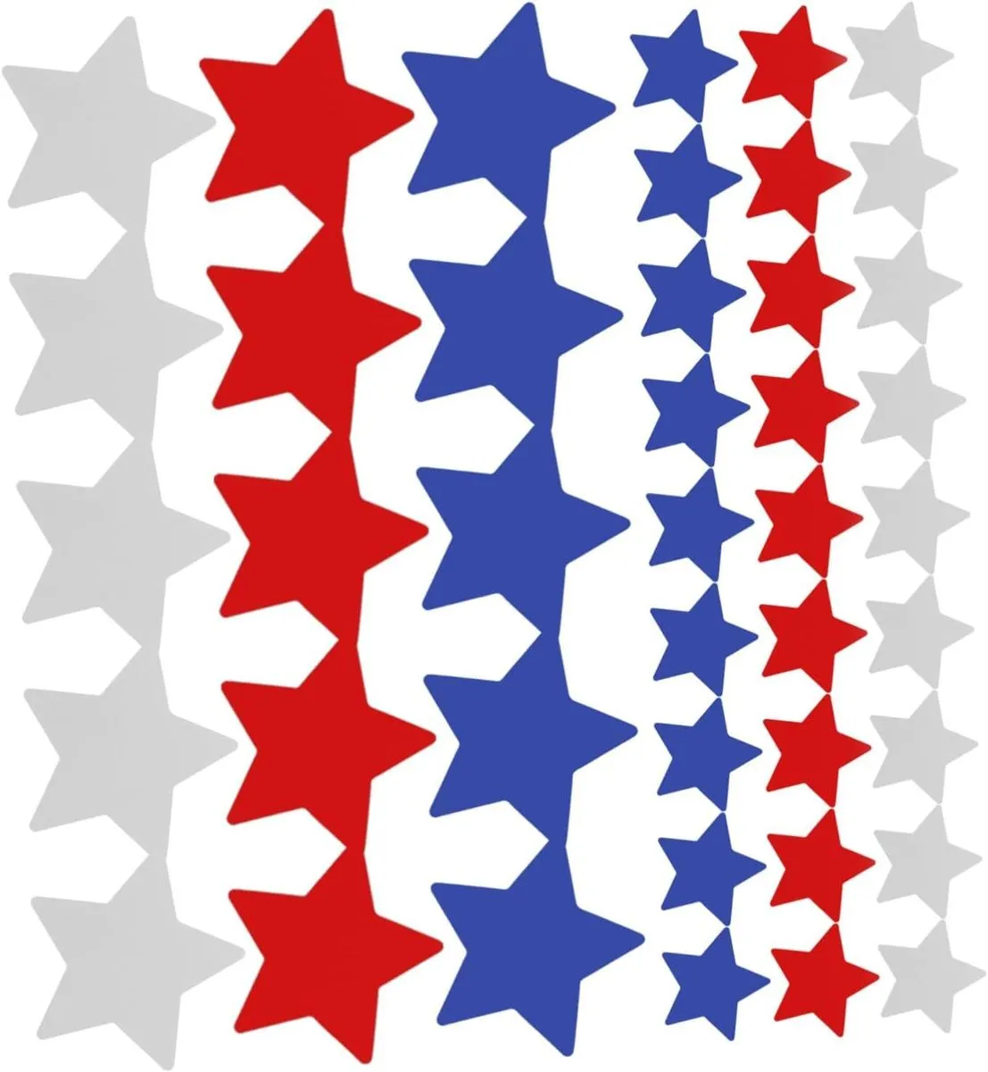 1set Independence Day Star Cutouts Decorative Paper Cutouts for Classroom