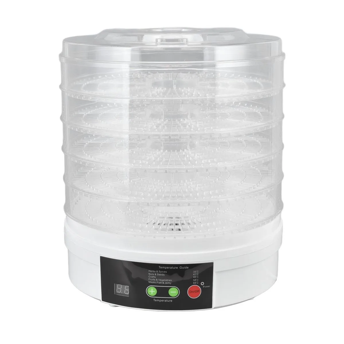 Electric Multi-Tier Food Dehydrator With 5 Stackable Trays