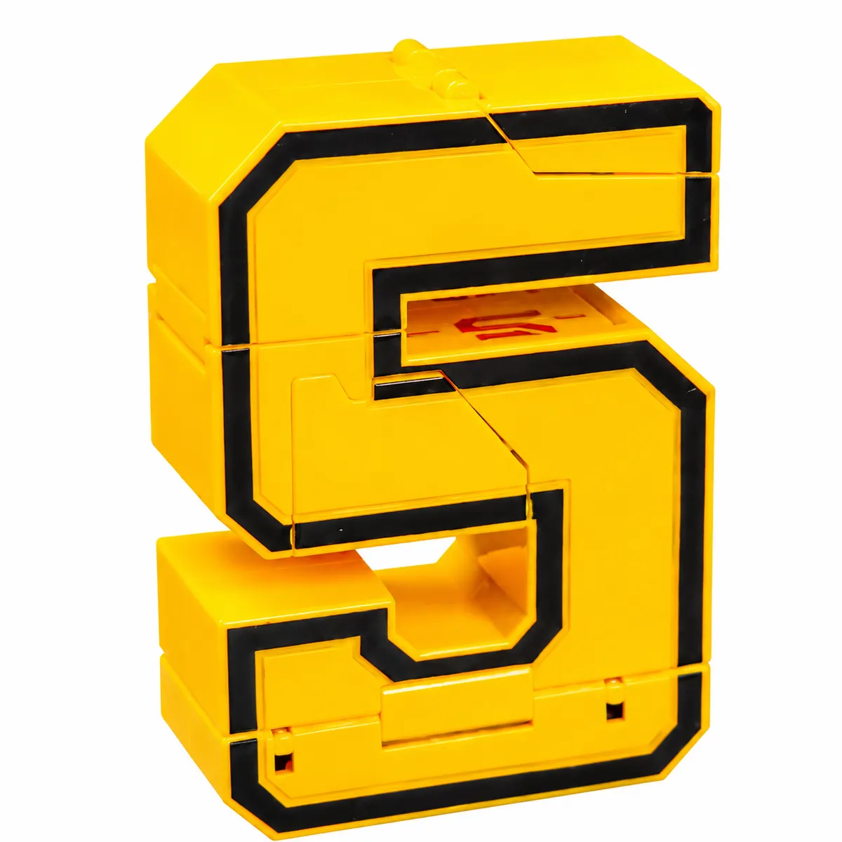 Transforming Number 5 Block Helicopter - Yellow