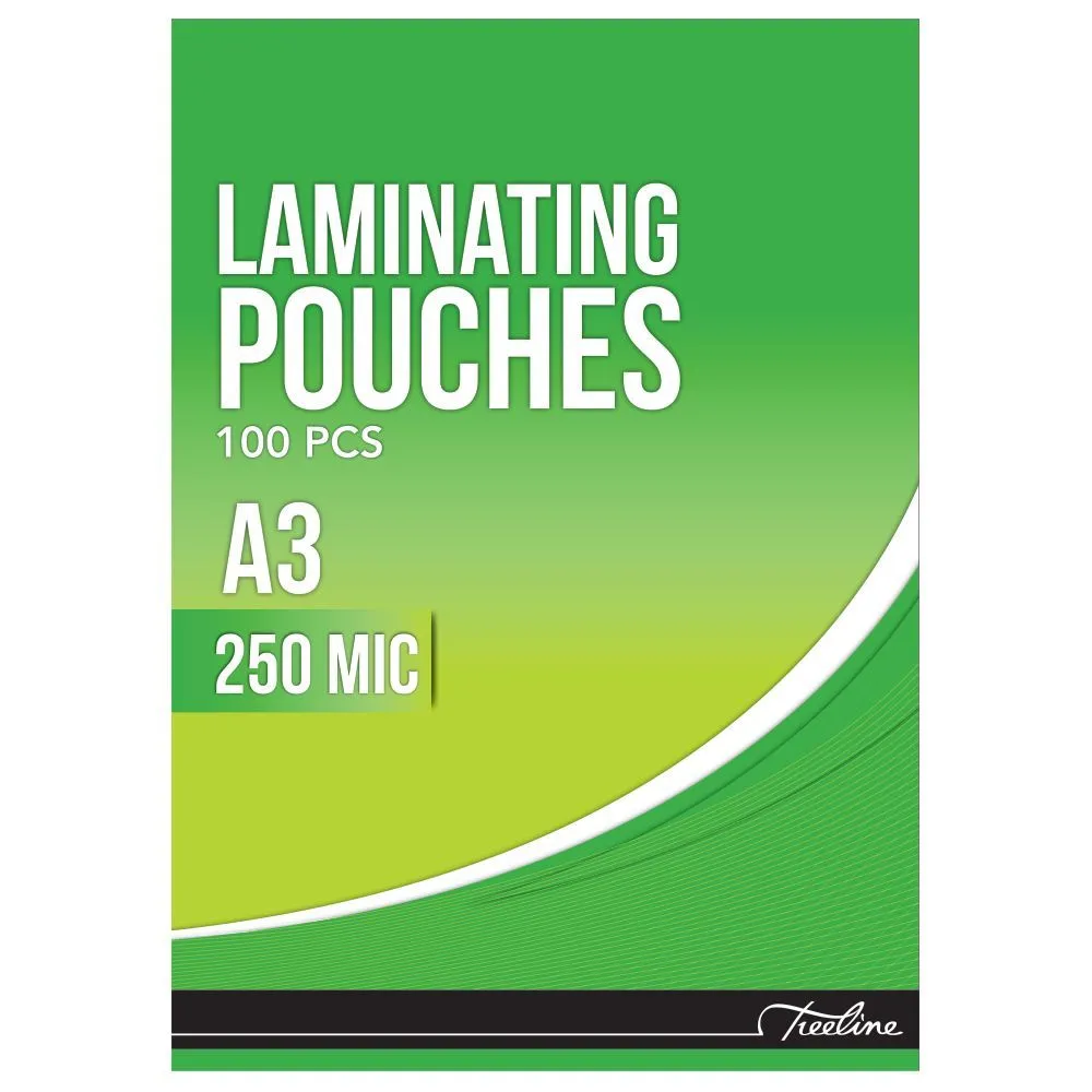 Treeline A3 Laminating Pouches Extra Thickness 250 Micron - Box of 100