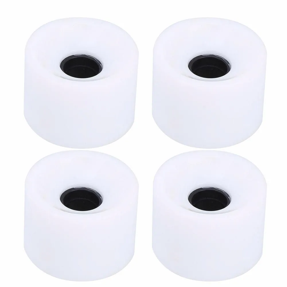 4PCS Skateboard High-Elastic Colorful PU Wheels (White)