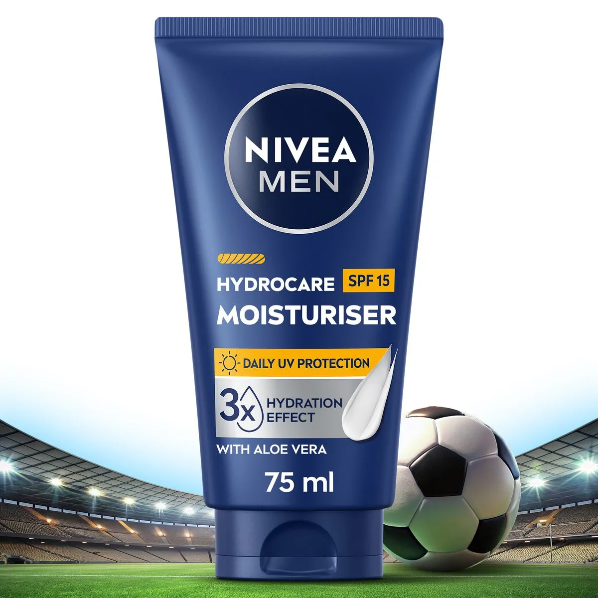 NIVEA MEN Hydrocare Moisturising Face Cream SPF 15, Hydration, 75ml