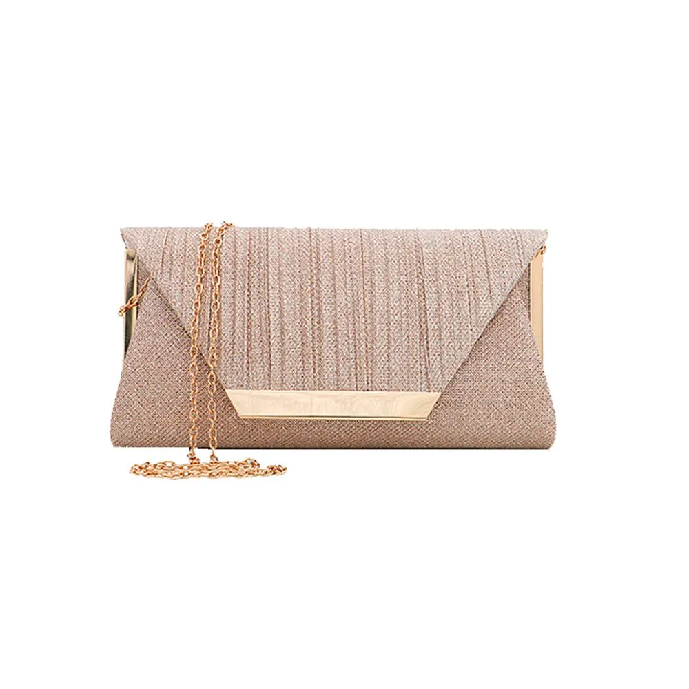 Fashion Women Purse Wedding Evening Bag Party Handbag-Golden