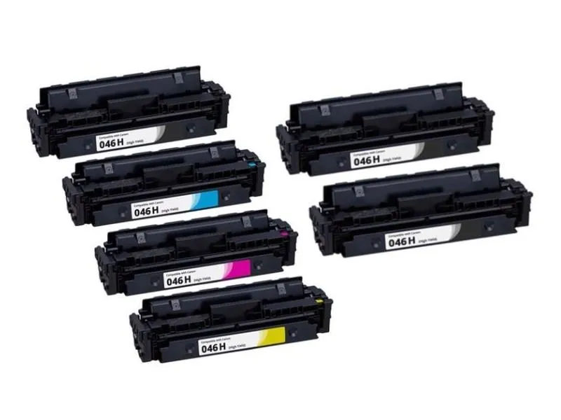 Canon 046H Multipack + 2 x Extra Black Toner Cartridges - Compatible