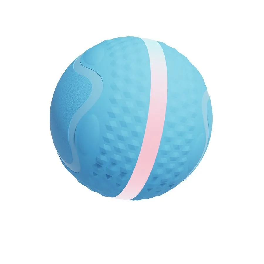 Auto Bouncing Dog Toy Ball Self Play Durable Chew - Blue