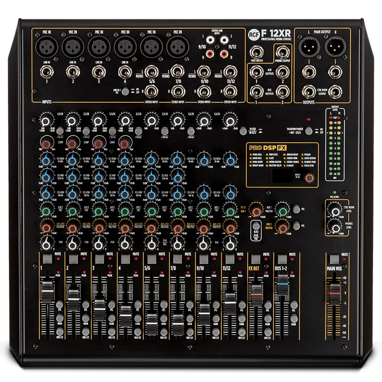 RCF F 12XR - 12-Channel Mixing Console With Multi-Fx & Recording