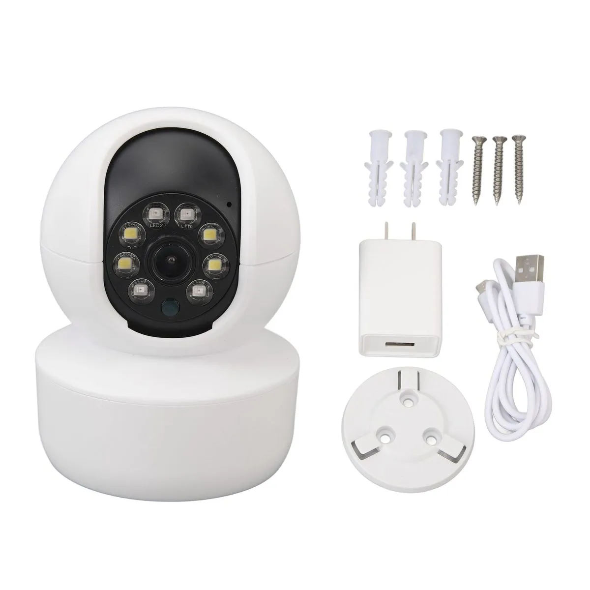 1080P WiFi Baby Monitor 360 Panoramic Night Vision US Plug