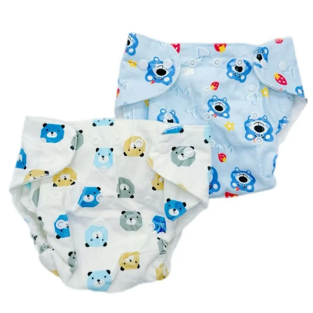 Pull Up Reusable Adjustable Toddlers Training Potty Pants Set - 2 piece - Blue