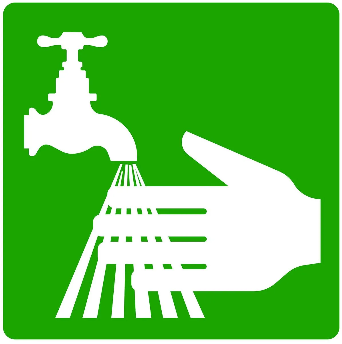 Handwashing Sink 29x29cm Sign.