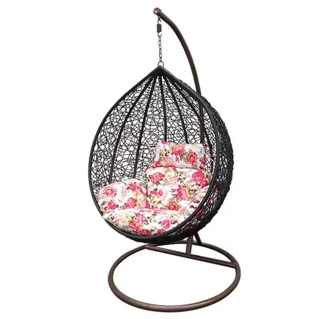 Hanging / Nest Chairs Patio / Garden / Balcony Swing Chairs - Black