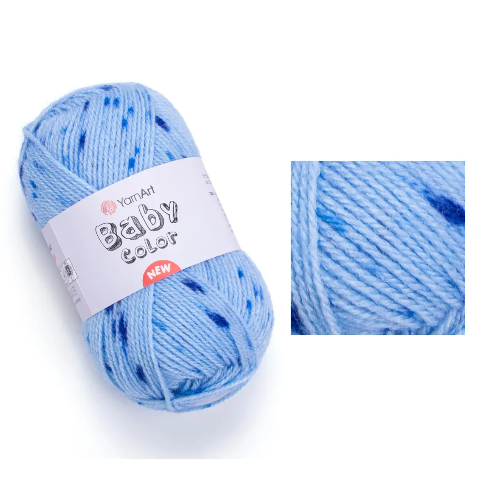 YarnArt - Baby Color (Pack of 5 x 50g) - Blue - 207