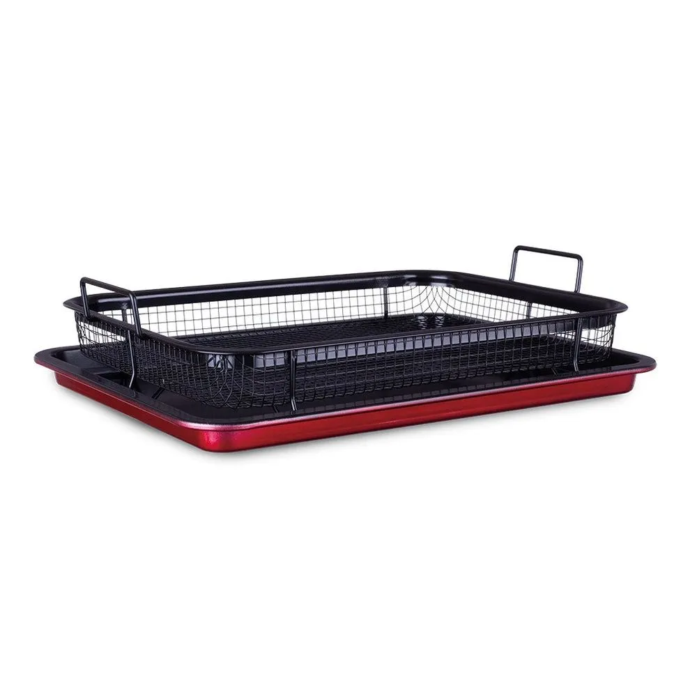 Berlinger Haus Titan Pro Baking Tray with Metal Basket - Metallic Burgundy